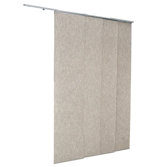 Alt view image 8 of 8 - Panel Track Blinds Extendable Track from 45.8 in to 86 in W Trimmable Brown