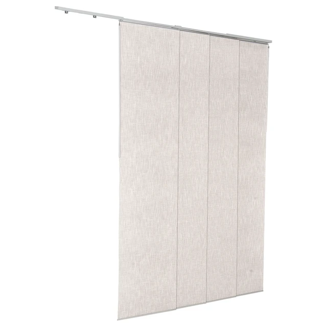 Alt view image 8 of 8 - Panel Track Blinds Extendable Track from 45.8 in to 86 in W Trimmable Light Gray