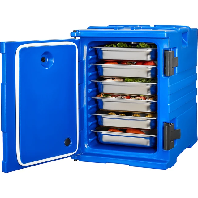 Alt view image 8 of 8 - Insulated Food Pan Carrier, 95 Qt Hot Box for Catering, Food Box Carrier with Double Buckles, Front Loading Food Warmer with Handles, Stackable End Loader for Restaurant, Canteen