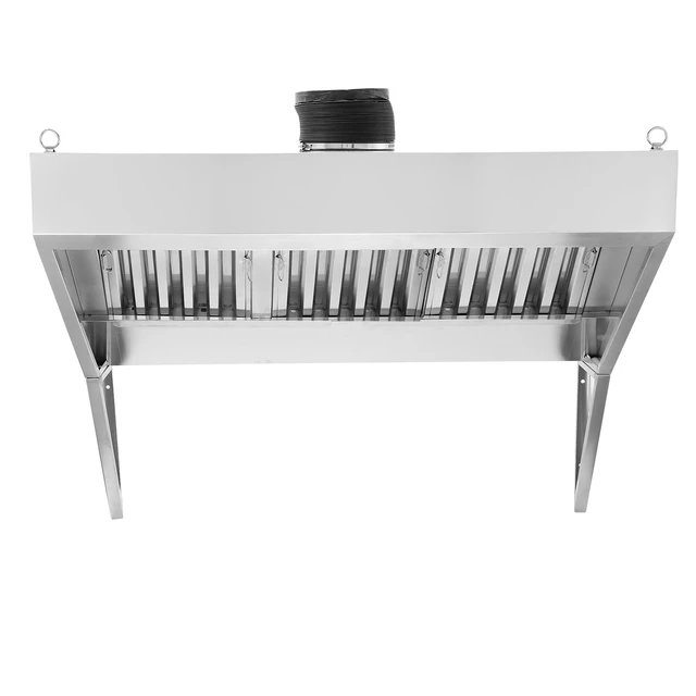 Alt view image 11 of 11 - Commercial Exhaust Hood, 6FT Food Truck Hood Exhaust, 201 Stainless Steel Concession Trailer Hood with 3 Detachable U-shaped Grid Oil Filter Mesh, Rust Resistant Vent Hood for Kitchen Restaurant