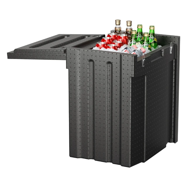 Alt view image 16 of 16 - Insulated Food Pan Carrier, 82 Qt Hot Box for Catering, LLDPE Food Box Carrier with Double Buckles, Front Loading Food Warmer for Restaurant, Canteen, etc.