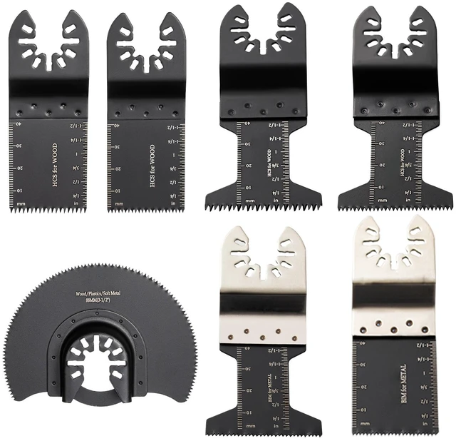 Alt view image 17 of 17 - VEVOR 50 PCS Oscillating Saw Blades, Quick Release Multitool Blades Kit, HCS Tool Blades for Wood Plastic Metal Nails Bolts, Compatible with Dewalt Dremel Fein Worx Bosch Makita Milwaukee