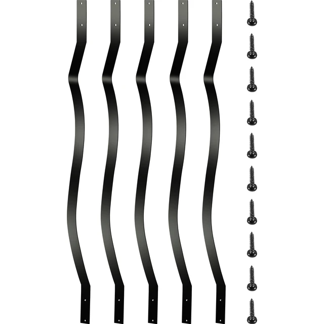 Alt view image 8 of 8 - Deck Balusters, 26 Pack Metal Deck Spindles, 32.25\"x1\" Staircase Baluster with Screws, Aluminum Alloy Deck Railing for Wood and Composite Deck, Stylish Baluster for Outdoor Stair Deck Porch