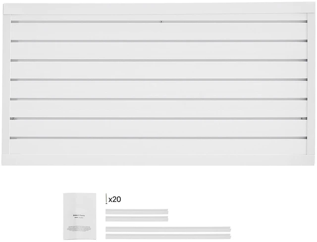 Alt view image 15 of 15 - Slat Wall Paneling, 2 x 4 ft, PVC Garage Slatwall with Modular Design, White Slat Wall Easy-to-Install Adjustable Slatwall Panel with Coupling Structure & DIY Cutting, Fits for Storage & Display