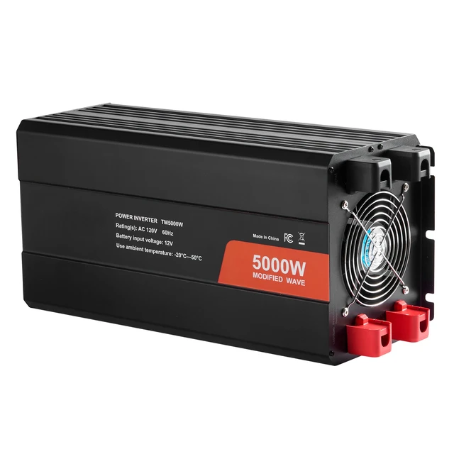 Alt view image 8 of 8 - Modified Sine Wave Inverter, 5000W, DC 12V to AC 120V Power Inverter with 6 AC Outlets 2 USB Port 1 Type-C Port, LCD Display and Remote Controller for High Load Home Appliances, CE FCC Certified