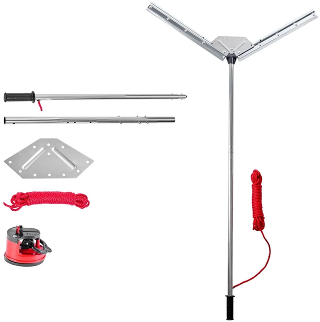 Alt view image 8 of 8 - Lake Weed Cutter, Pond Aquatic Plant Cutting Tool with 37 in Max. Cut Width, Sharp and Heavy-Duty Steel Blades, Pond Rake with 30 ft Throw Rope, for Cattail, Phragmites, Lilly Pads & Chara