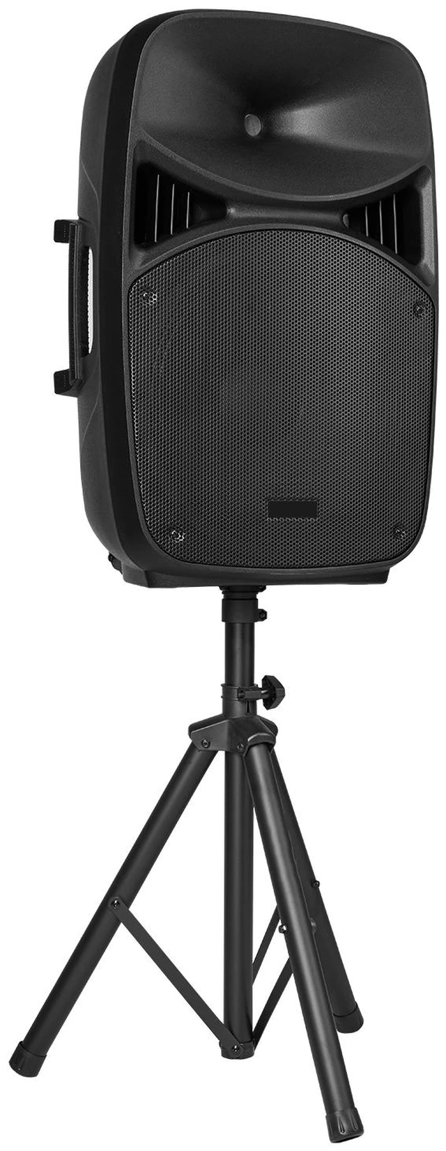 Alt view image 9 of 9 - Portable PA System, 2000W (PMPO) Powered, Sound System Set with 3 Channel Mixer, Dual Speakers, Wireless Bluetooth, Microphone, Compact Stands, USB & SD Inputs, Remote Control, for DJs Events