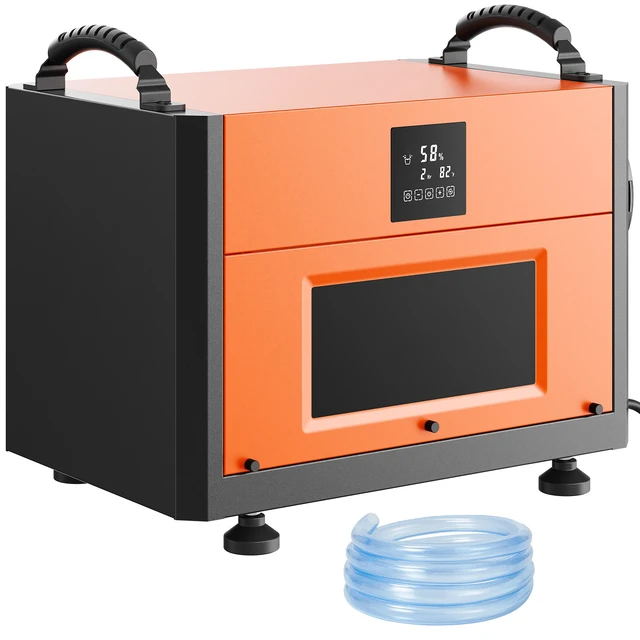 Alt view image 8 of 8 - VEVOR 190 Pints Commercial Dehumidifier with Drain Hose for Crawl Spaces Basements Warehouse & Job Sites Large Capacity Dehumidifier for Water Damage Restoration Auto Defrost CSA Listed