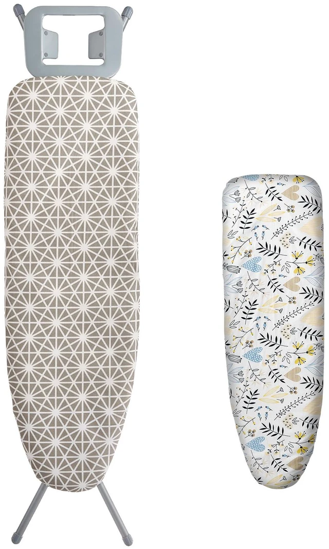 Alt view image 15 of 15 - Ironing Board with Large 51 x 13 Ironing Surface, Thickened 4 Layers Iron Board with Heat Resistant Cover and 100% Cotton Cover, 7 Adjustable Heights Ironing Board for Home Laundry Room Use