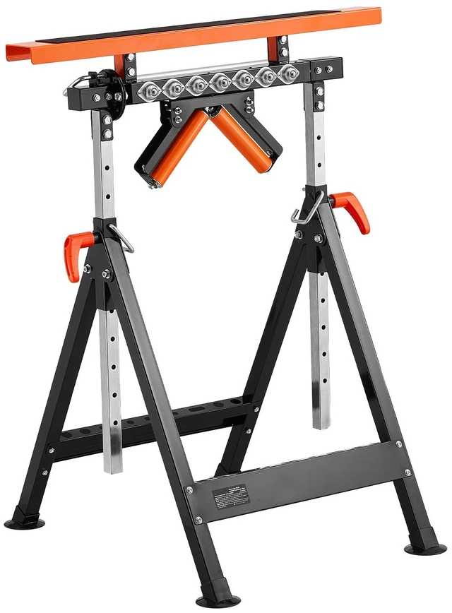 Alt view image 8 of 8 - 4-in-1 Polished Roller Stand Max Load 440 lb Adjustable 33-50 in for Woodworking