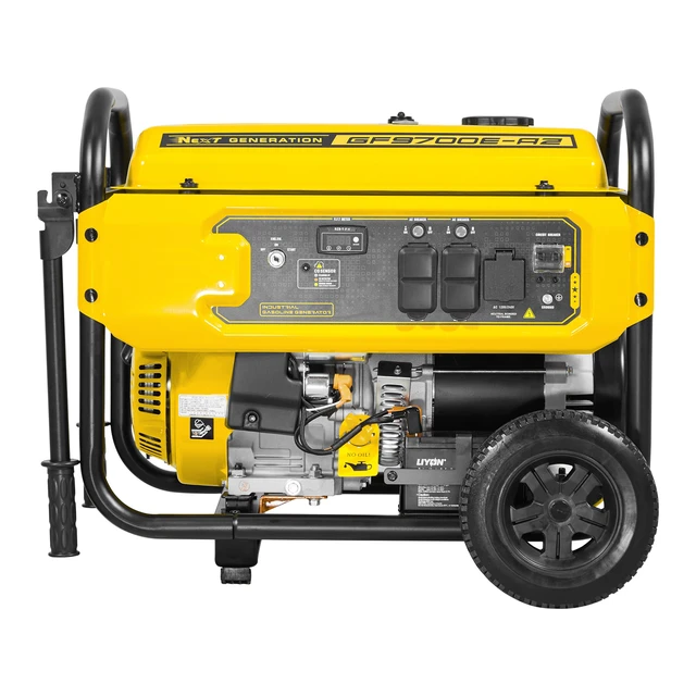 Alt view image 8 of 8 - Portable Generator, 9625W Peak Watt Home Generator, Backup Generators for Home with Foldable Handle, Electric Start, Gas Powered, CO Sensor, RV & Emergency Ready 30A & 20A Outlets, AVR