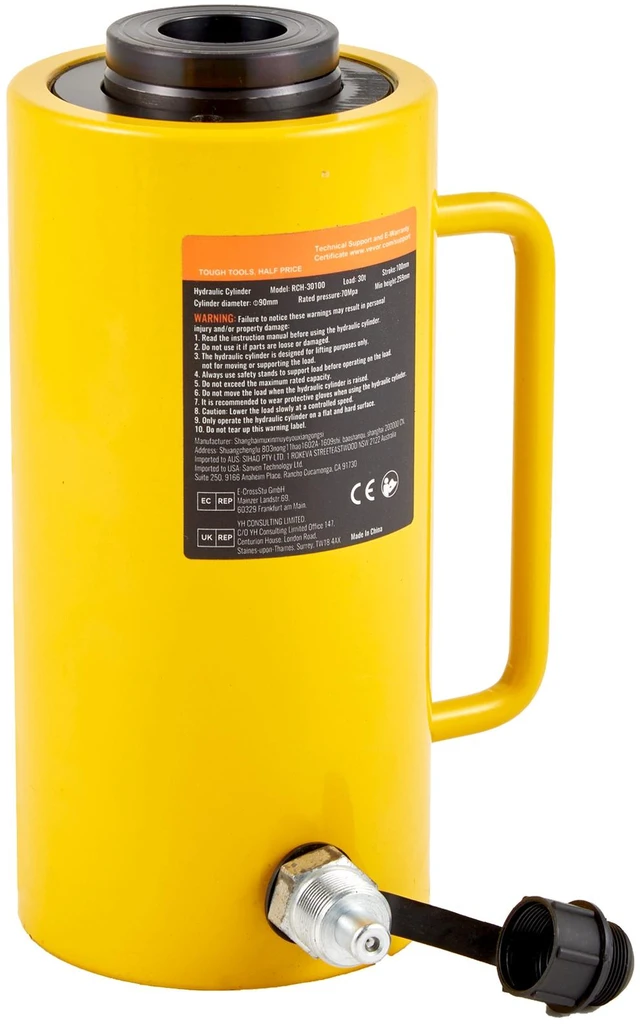 Alt view image 8 of 8 - Hollow Plunger 30Ton 4"Stoke/ 100mm Hydraulic Cylinder Jack Single Acting