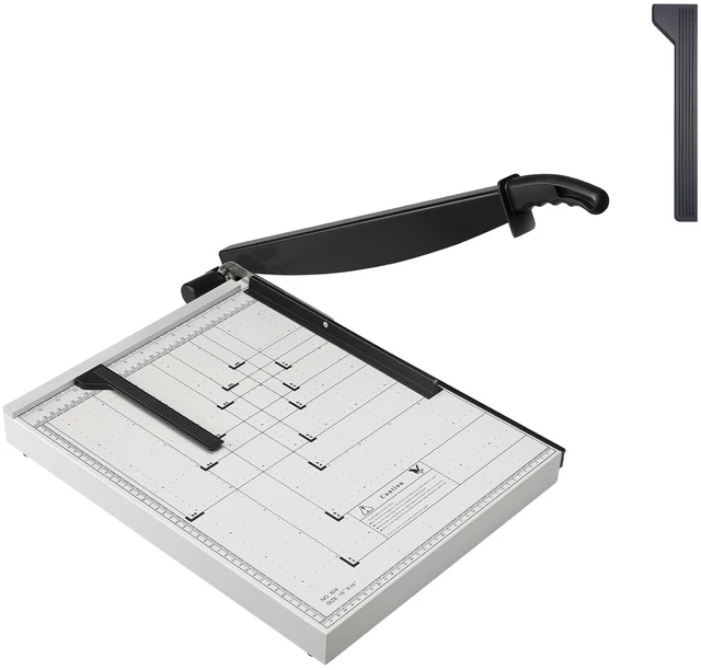 Alt view image 8 of 8 - Paper Cutter, Guillotine Trimmer, 18" Cut Length, 15 Sheets Capacity, Heavy Duty Guillotine Paper Cutter with Guard Rail/Blade Lock for Cardstock/Cardboard, Paper Trimmer for Home Office School