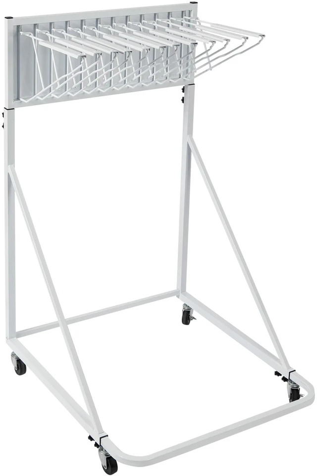 Alt view image 8 of 8 - Mobile Blueprint Storage Rack, Plan Holder with 12 Pivot Brackets, Mobile Blueprint Holder Adjustable Height & Length, Poster Display Rack for Office and Home (Rack Only Without Clamps)