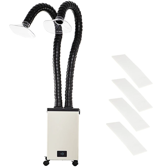 Alt view image 16 of 16 - Solder Fume Extractor, 150W 165CFM Soldering Smoke Extractor with 3-Stage Filters, 3 Speed Adjustable Smoke Absorber and Purifier for Soldering, Engraving, DIY Welding, Salon