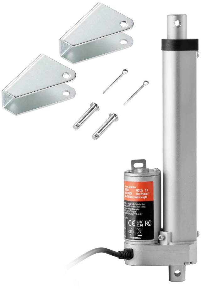 Alt view image 10 of 10 - VEVOR Linear Actuator 12V, 6 Inch High Speed 0.55"/s Linear Actuator, 220lbs/1000N Linear Motion Actuator with Mounting Bracket and IP54 Protection