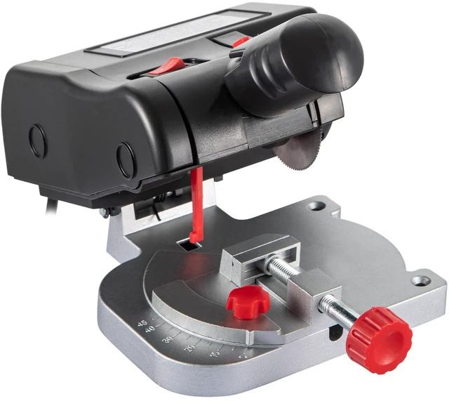Alt view image 16 of 16 - Mini Miter Cut-off Chop Saw, Two 2-5/16\" Blade of Steel and Resin with 1/2inch Cutting Depth, 0-45° Benchtop Miter Saw for Copper, Aluminum, Wood, Zinc in Hobby Craft