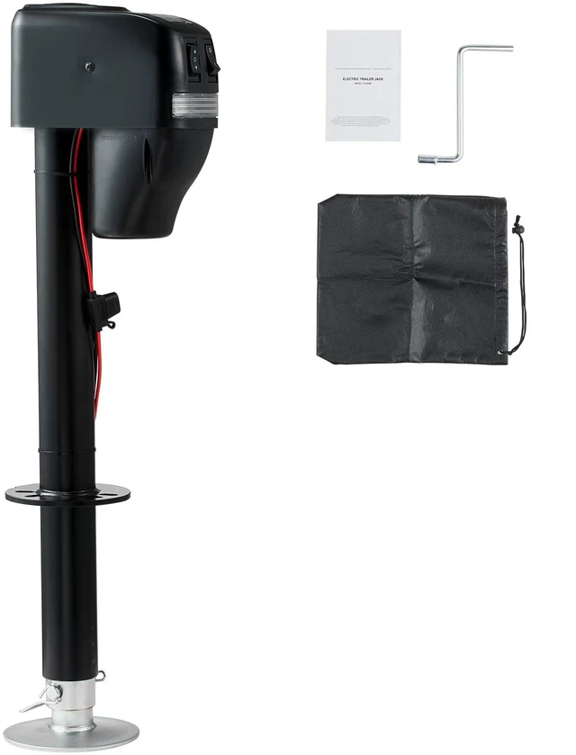 Alt view image 16 of 16 - VEVOR Electric Trailer Jack, Power Tongue Jack Weight Capacity 4000 lbs, 9.84"-33.85" Electric Tongue Jack with Waterproof Cover for Lifting RV Trailer, Horse Trailer, Utility Trailer, Yacht Trailer
