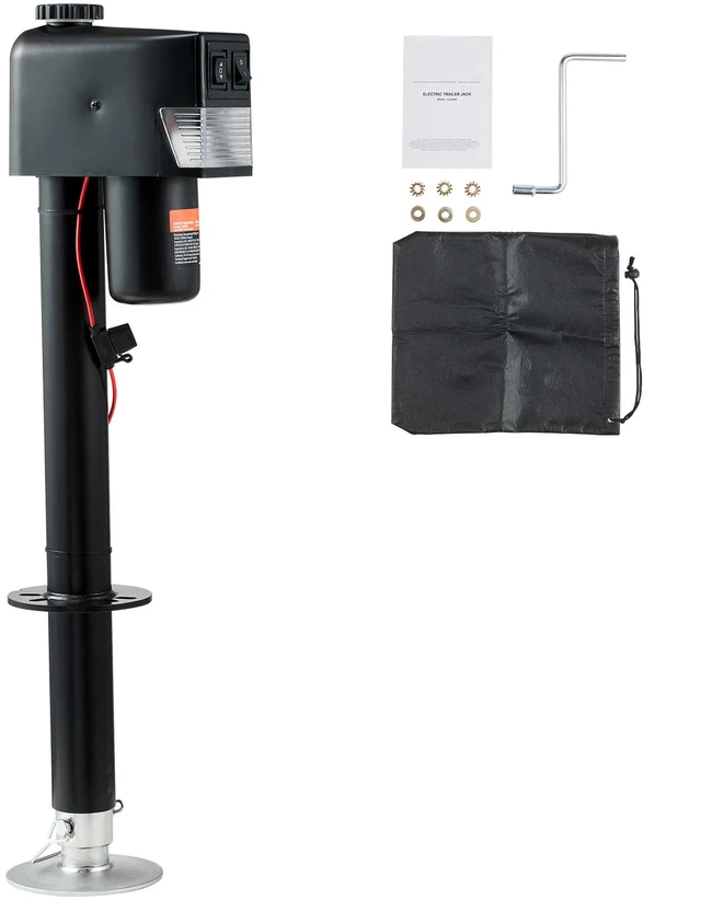 Alt view image 11 of 11 - VEVOR Electric Trailer Jack, Power Tongue Jack Weight Capacity 3500 lbs, 9.84"-33.85" Electric Tongue Jack with Waterproof Cover for Lifting RV Trailer, Horse Trailer, Utility Trailer, Yacht Trailer