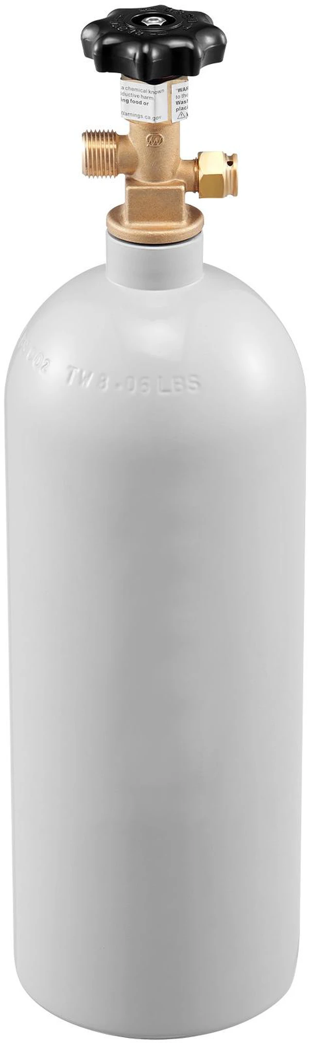 Alt view image 8 of 8 - VEVOR 5 Lbs CO2 Tank Aluminum Gas Cylinder, Brand New CO2 Cylinder with Gray Spray Coating, CO2 Tank with CGA320 Valve, For Draft Soda Beer