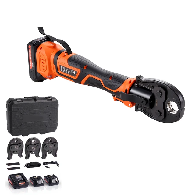 Alt view image 8 of 8 - ProPress Tool Kit, 18V Electric Pipe Crimping Tool for 1/2", 3/4", 1" Copper Tubes, Pro Press Copper Crimper Tool with 3 VUS Press Jaws, 2pcs 2AH Batteries, Fast Charger & Carrying Case