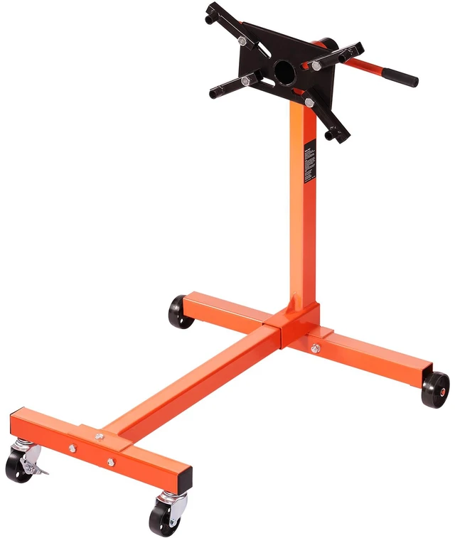 Alt view image 17 of 17 - Engine Stand, 750 lbs (3/8 Ton) Rotating Engine Motor Stand with 360 Degree Adjustable Head, Cast Iron Motor Hoist Dolly, 4-Caster, 4 Adjustable Arms, for Vehicle Maintenance, Auto Repair