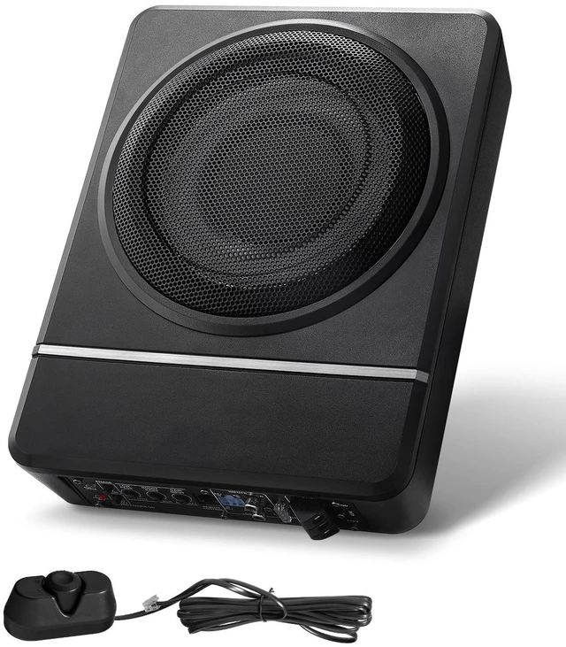Alt view image 8 of 8 - 8" 240W Underseat Car Subwoofer, Slim Powered Car Subwoofers Under the Seat, Low Profile Audio Sub Built-in Amplifier, High/Low Level Input & Volume Controller for SUVs, Car, Truck, RV