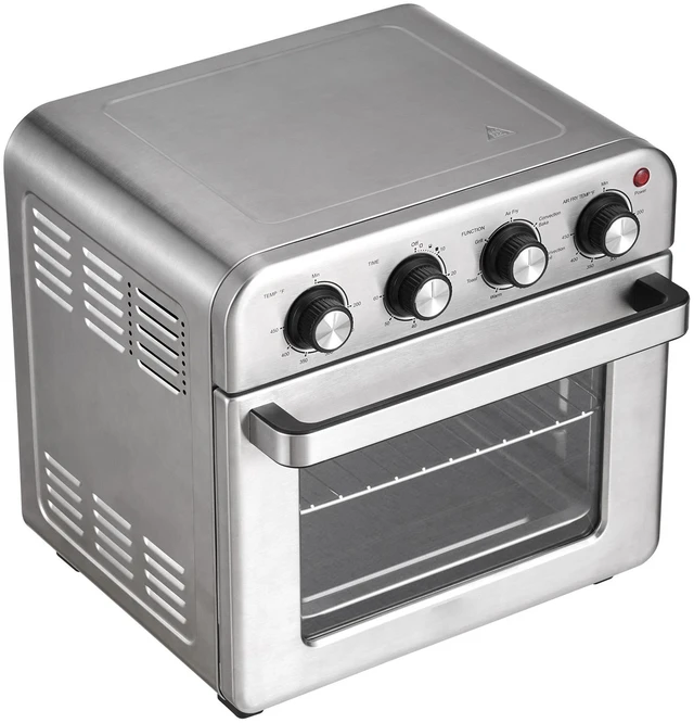 Alt view image 8 of 8 - 7-IN-1 Air Fryer Toaster Oven, 18L Convection Oven, 1700W Stainless Steel Toaster Ovens Countertop Combo with Grill, Pizza Pan, Gloves, 6 Slices Toast, 12-inch Pizza, Home and Commercial Use