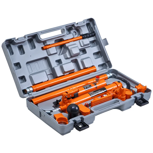 Alt view image 15 of 15 - 10 Ton Porta Power Kit, Portable Hydraulic Jack with 4.6 ft/1.4 m Oil Hose, Auto Body Frame Repair Kit with Storage Case for Car Repair, Truck, Farm