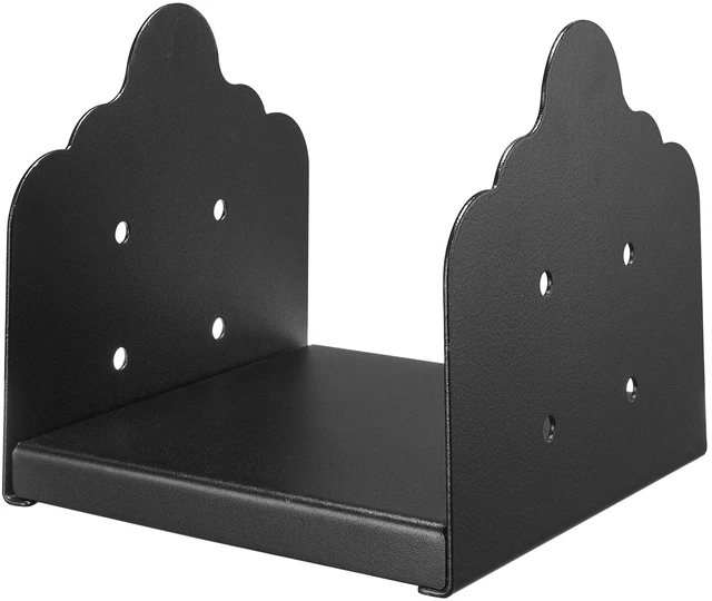 Alt view image 8 of 8 - 8x8 Post Base 2 Pcs, Inner Size 7.9x7.5 inch / 200x190 mm Post Brackets, Heavy Duty Carbon Steel Decking Posts, Wood Posts Brackets for Pavilion Deck Railing Support Deck Base Plate, Black