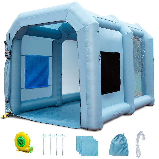 Alt view image 16 of 16 - VEVOR Inflatable Paint Booth, 13x10x9ft Inflatable Spray Booth, High Powerful 900W Blowers Spray Booth Tent, Car Paint Tent Air Filter System for Car Parking Tent Workstation Motorcycle Garage