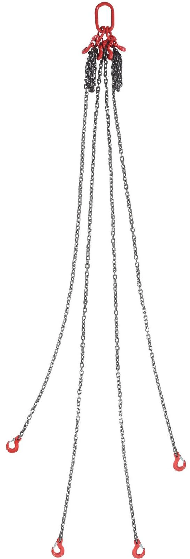 Alt view image 8 of 8 - VEVOR 3/8" x 10' Chain Sling 4 Legs G80 Lifting Chain with Grab Hooks 18400 lbs