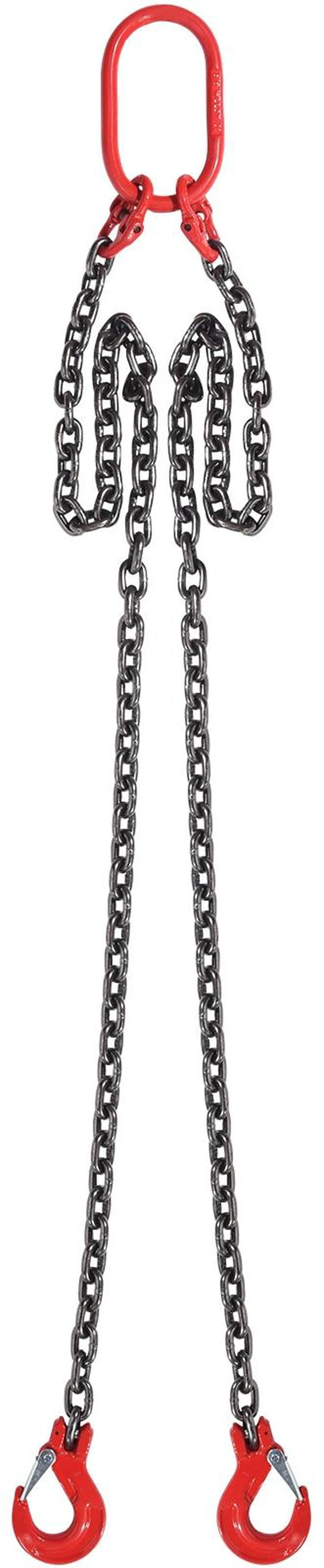 Alt view image 15 of 15 - VEVOR 5/16" x 5' Chain Sling 2 Legs G80 Lifting Chain with Grab Hooks 6600 lbs