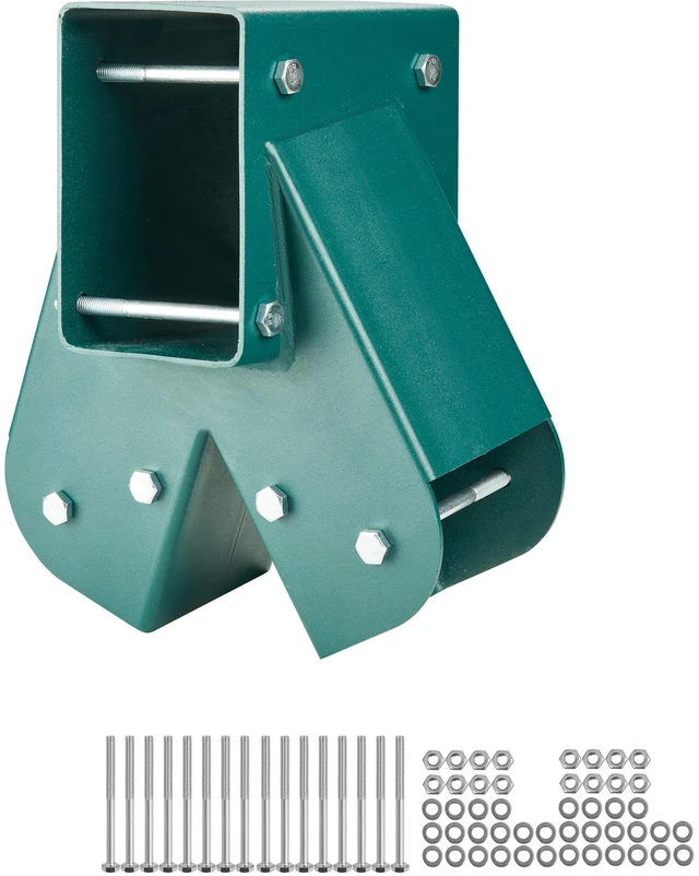 Alt view image 16 of 16 - A-Frame Middle Swing Set Brackets, Heavy Duty Carbon Steel Swing with Mounting Hardware, DIY Swing Bracket Swing Kit for 4x4 (actual 3.7" x 3.7") Legs & 4x6 (3.7" x 5.7")Beam, Green (2 Pcs)
