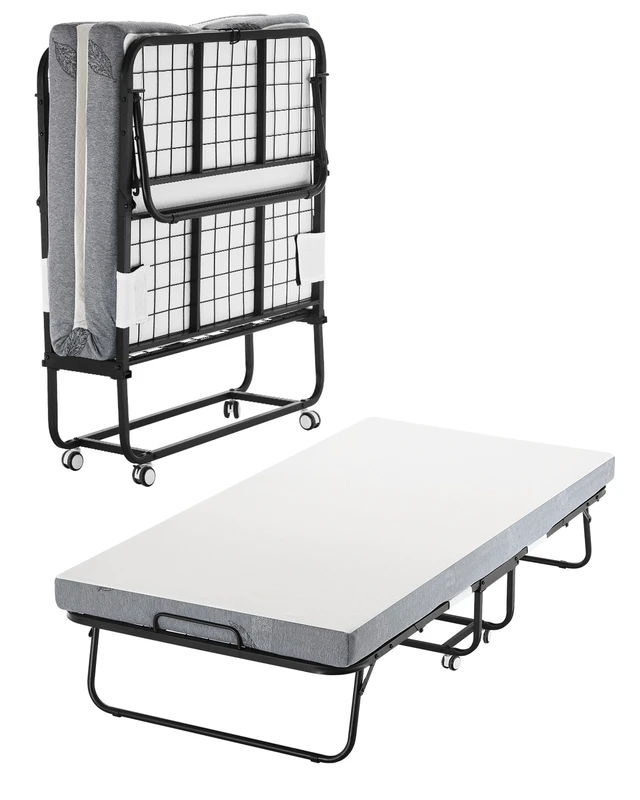 Alt view image 15 of 15 - VEVOR Rollaway Bed Folding Bed with 4 in Foam Mattress for Adults and Guest