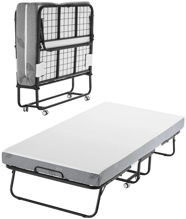 Alt view image 15 of 15 - VEVOR Rollaway Bed Folding Bed with 5 in Foam Mattress for Adults and Guest