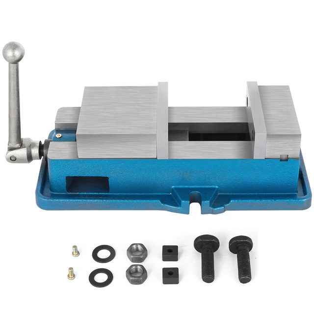 Alt view image 8 of 8 - Non Swivel Milling Lockdown Vise 4 Inch Precision Bench Clamp 100mm Width Drill Press Clamp 4 Inch Jaw Opening for Finishing Milling Machines Drilling Machines Precision Parts