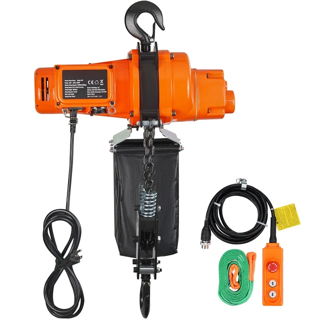 Alt view image 16 of 16 - Electric Chain Hoist, 2200 lbs Load Capacity, 10 ft Lifting Height, 6.9 ft/min Speed, 120V, Single Phase Overhead Crane with Chain, 10 ft Wired Remote Control for Garage, Shop, Hotel, and Home