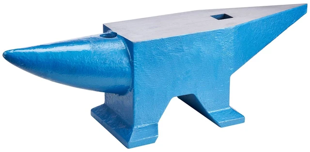 Alt view image 8 of 8 - Single Horn Anvil 132Lbs Cast Steel Anvil Blacksmith for Sale Forge Steel Tools with Round and Square Hole and Equipment Anvil Rugged Blacksmith Jewelers Durable and Robust Metal Working Tool