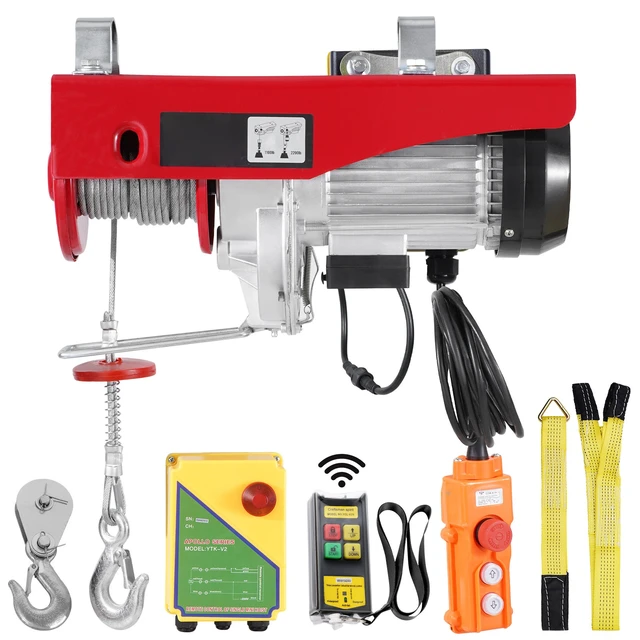Alt view image 9 of 9 - VEVOR Electric Hoist Crane Winch 2200 lbs 328 ft Wireless & 14 ft Wired Remote