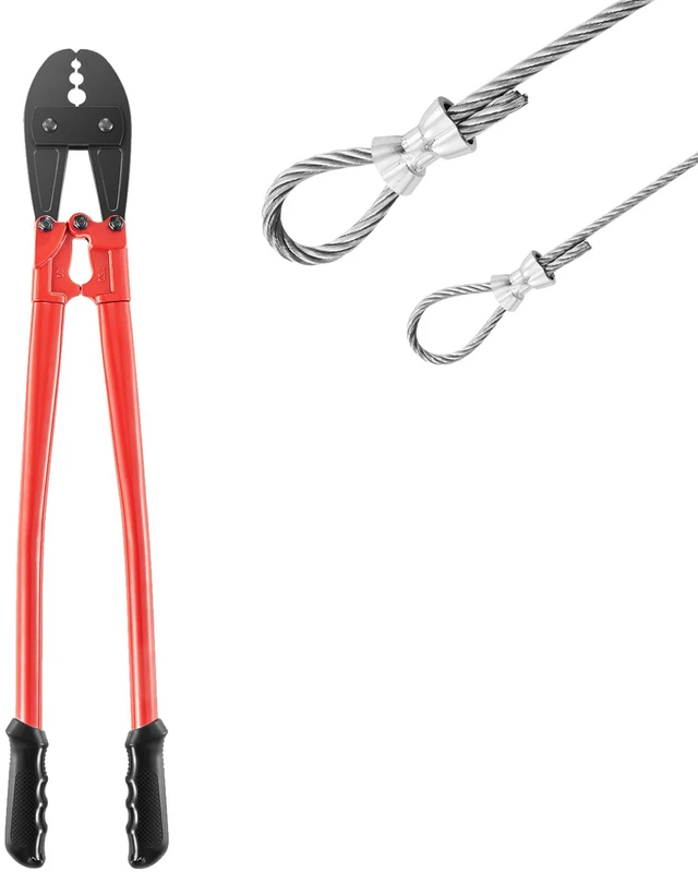 Alt view image 8 of 8 - 30" Hand Swager, Swaging Tool for 5/32", 1/4" and 5/16" Wire Rope Cable
