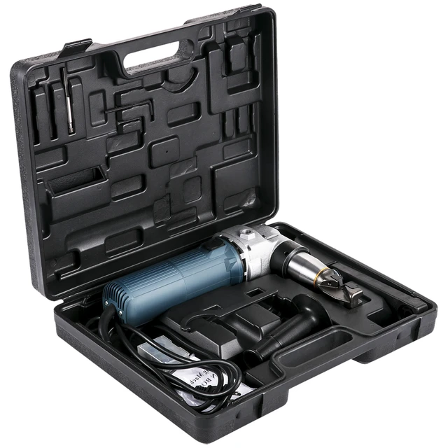 Alt view image 8 of 8 - Electric Metal Nibbler 625W Nibbler Metal Cutter 1000RPM High Speed Rotor 0.16in/4mm Metal Nibbler 110V w Replaced Blades Storage Case Sheet Metal Nibbler for Cutting Stainless Steel, Aluminium