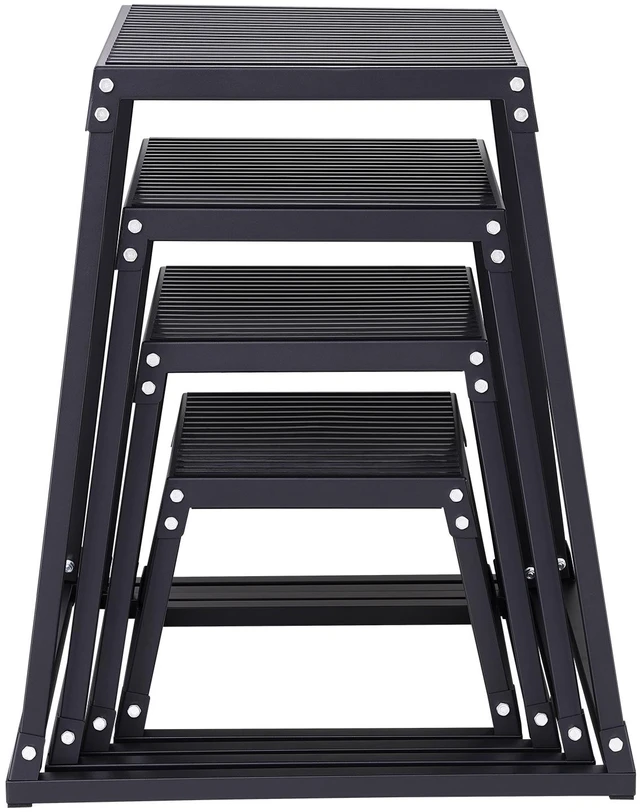 Alt view image 8 of 8 - VEVOR Plyometric Jump Boxes, 12/18/24/30 Inch Plyo Box, Platform and Jumping Agility Box, Anti-Slip Fitness Exercise Step Up Box Set for Home Gym Training, Conditioning Strength Training, Black