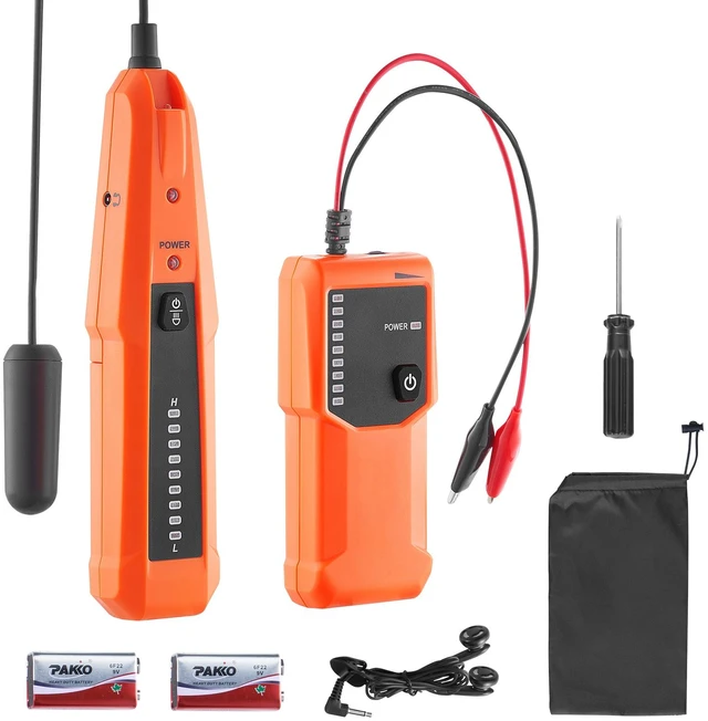 Alt view image 8 of 8 - VEVOR Underground Cable Locator, 3 FT Max. Detection Depth, Wire Tracer Break Detector Finder with Earphone, 1000 FT Max.Detection Length Cable Tester for Pet Fence Buried Sprinkler Valve Irrigation