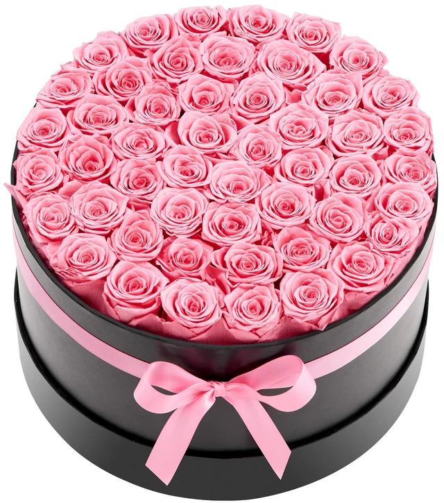Alt view image 8 of 8 - VEVOR Forever Flowers, 50 Preserved Roses in a Box, Eternal Flowers Immortal Bouquet Birthday Present for Delivery Prime Women Her Wife Mothers, Anniversary, Valentine's Day,Christmas, Sweet Pink