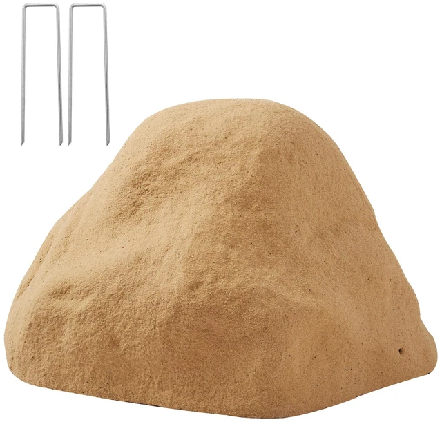 Alt view image 9 of 9 - Faux Rock Cover, Outdoor Fake Rock Well Pump Cover, Realistic Natural Texture, Lightweight & Weather-Resistant Polyresin Artificial Boulder for Landscaping Garden Yard Décor, Sand, Small Size