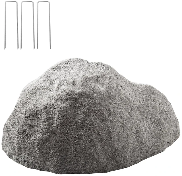 Alt view image 8 of 8 - Faux Rock Cover, Outdoor Fake Rock Well Pump Cover, Realistic Natural Texture, Lightweight & Weather-Resistant Artificial Boulder for Landscaping Garden Yard Décor, Dark Grey, Medium Size