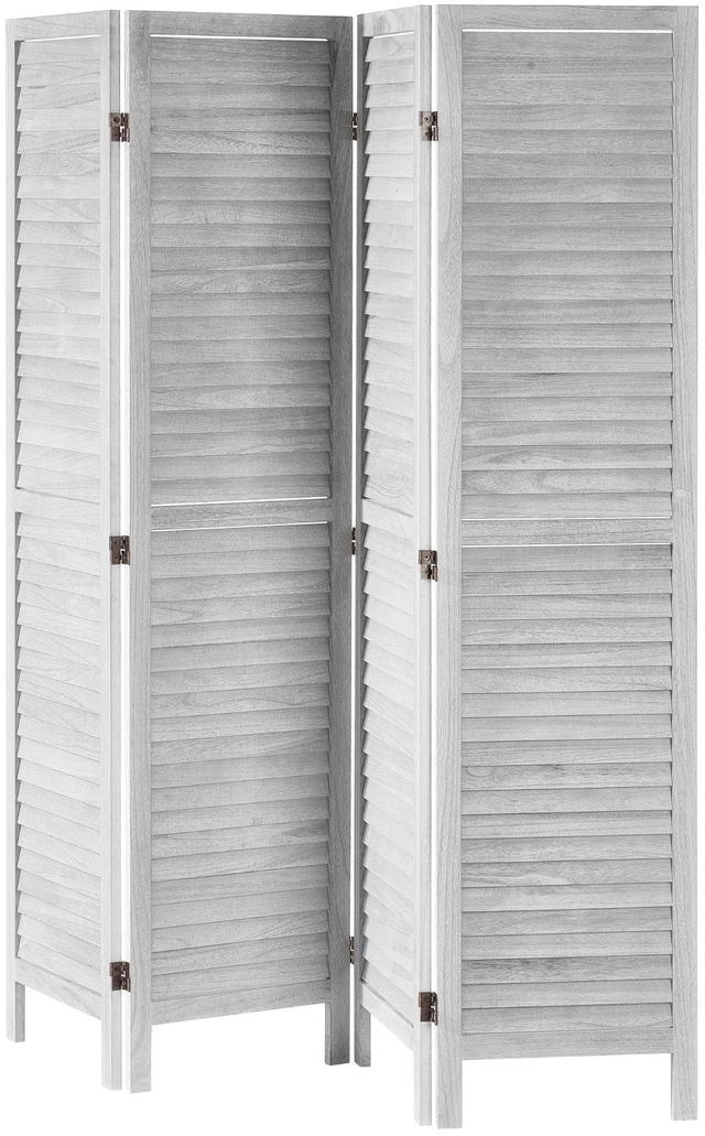 Alt view image 8 of 8 - VEVOR Wood Room Divider, 4 Panel Folding Privacy Screen, 66.9 Inches Tall Indoor Wooden Partition, Portable Decoration Screen, for Room Separation, Home, Office, Restaurant & Bedroom (Light Grey)