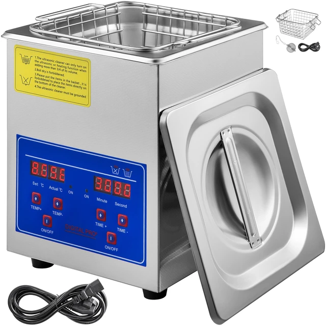 Alt view image 8 of 8 - Sonic Cleaner 2L Digital Ultrasonic Parts Cleaner with Timer 40kHz Professional 304 Stainless Steel Sonic Cleaner 110V for Jewelry Watch Glasses Diamond Eyeglass Small Parts Cleaning