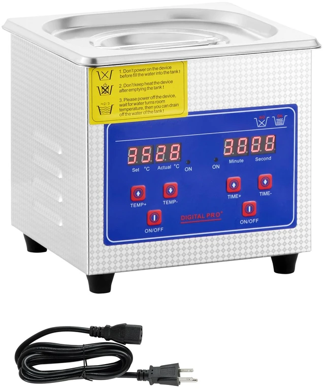 Alt view image 8 of 8 - Professional Ultrasonic Cleaner, 0.3 L Ultrasonic Jewelry Cleaner with Digital Timer & Heater, Stainless Steel Industrial Sonic Cleaner 40kHz for Glasses, Watches, Rings, Small Parts